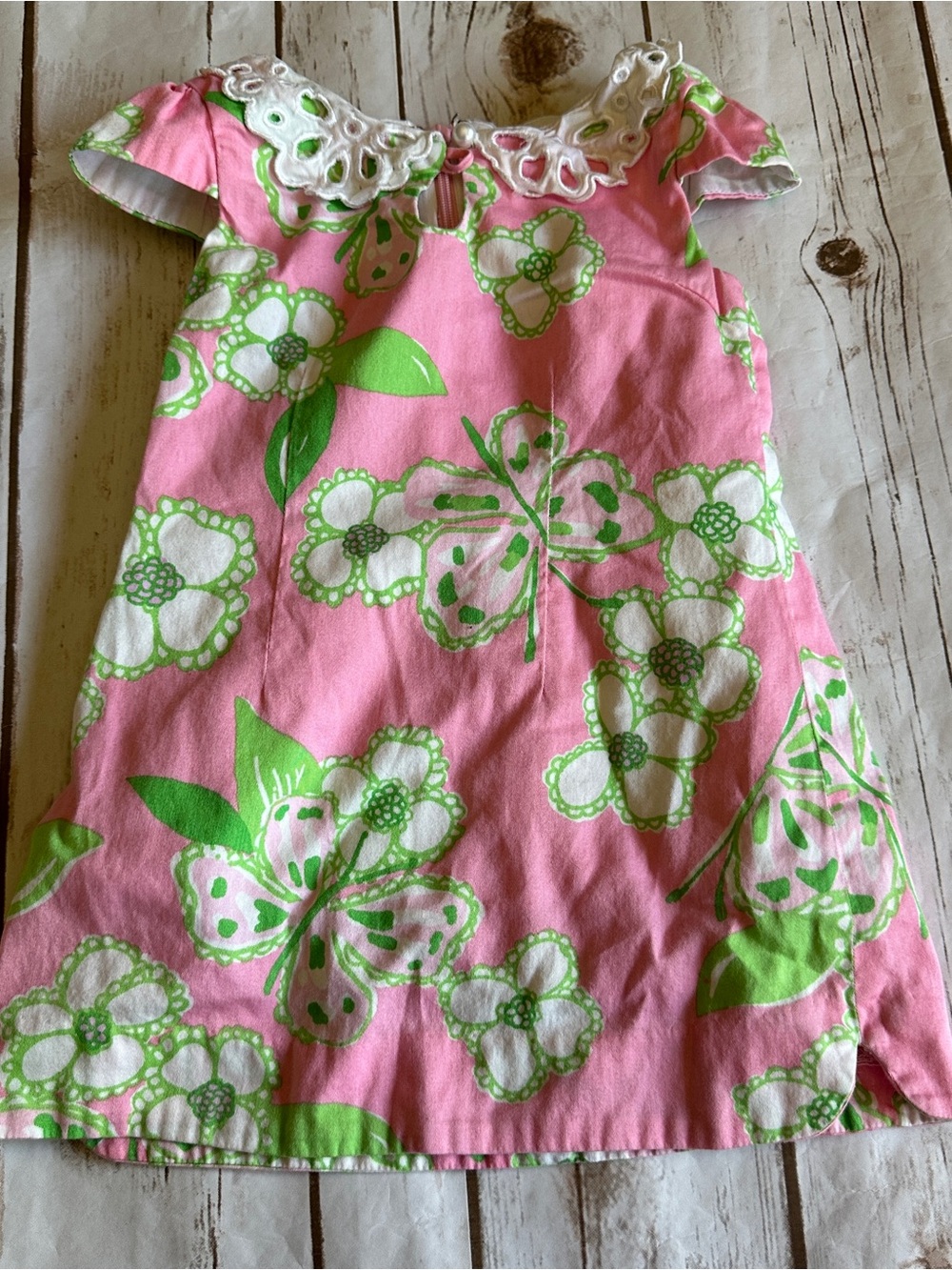 Lilly Pulitzer floral dress fair small spot 2y